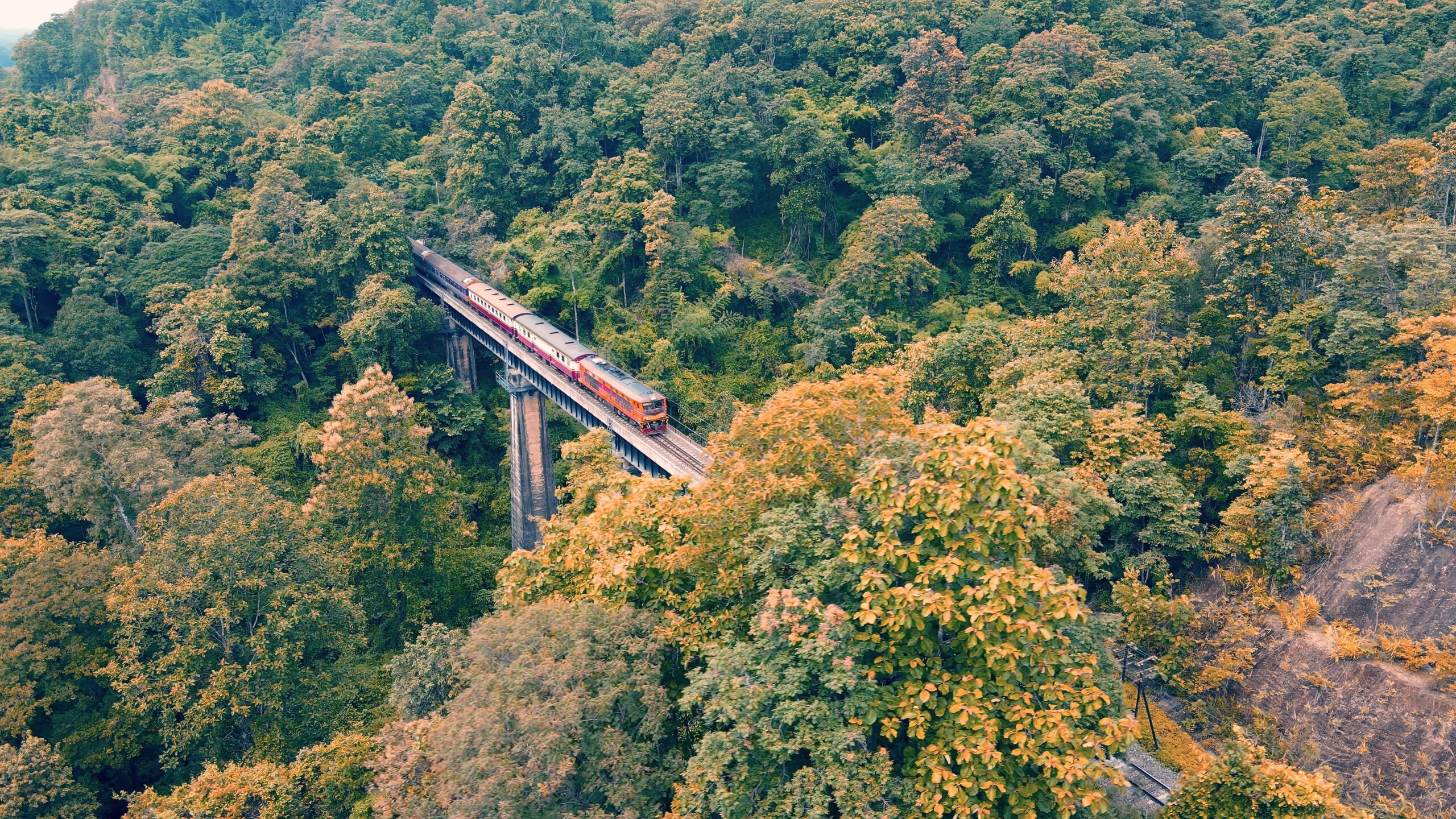 Aerial,View,Of,A,Big,Concrete,Bridge,In,The,Middle