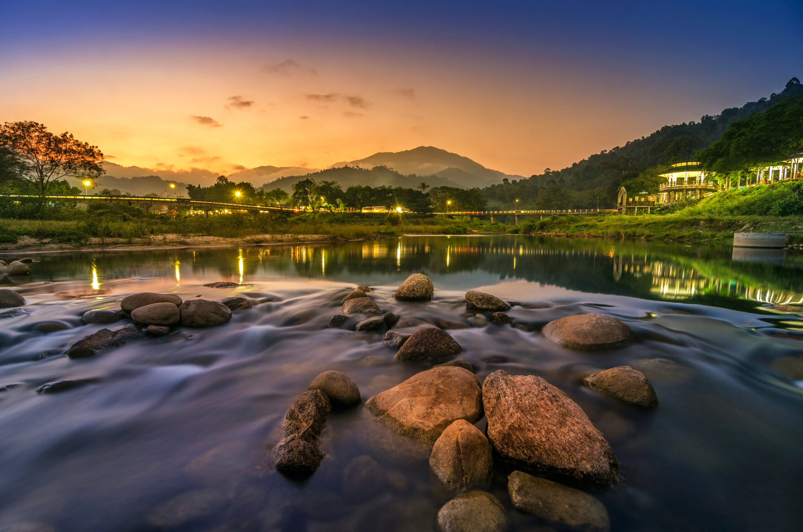 Kiriwong,Landscape,Of,Small,River,And,Beautiful,Sunset,Keeree,Wong