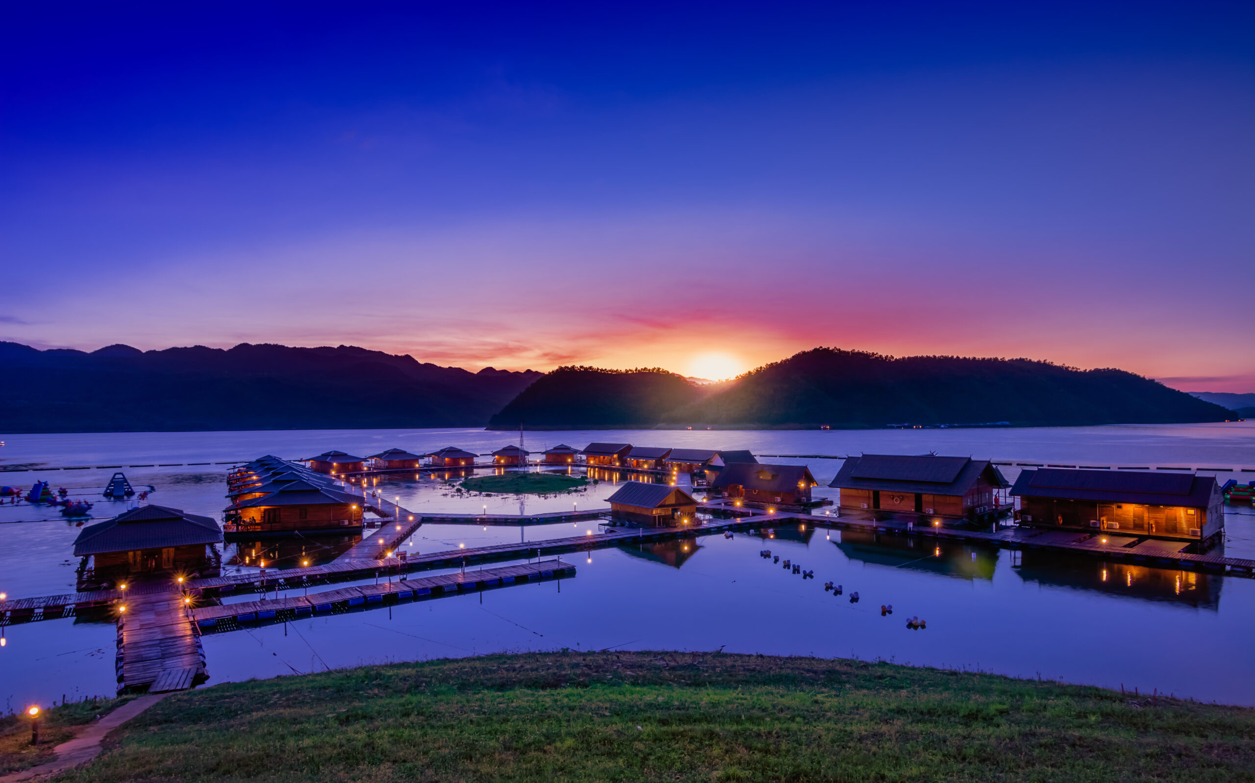 Unseen,Thailand,Nature,Mountains,Sky,River,Hills,And,Resort,At