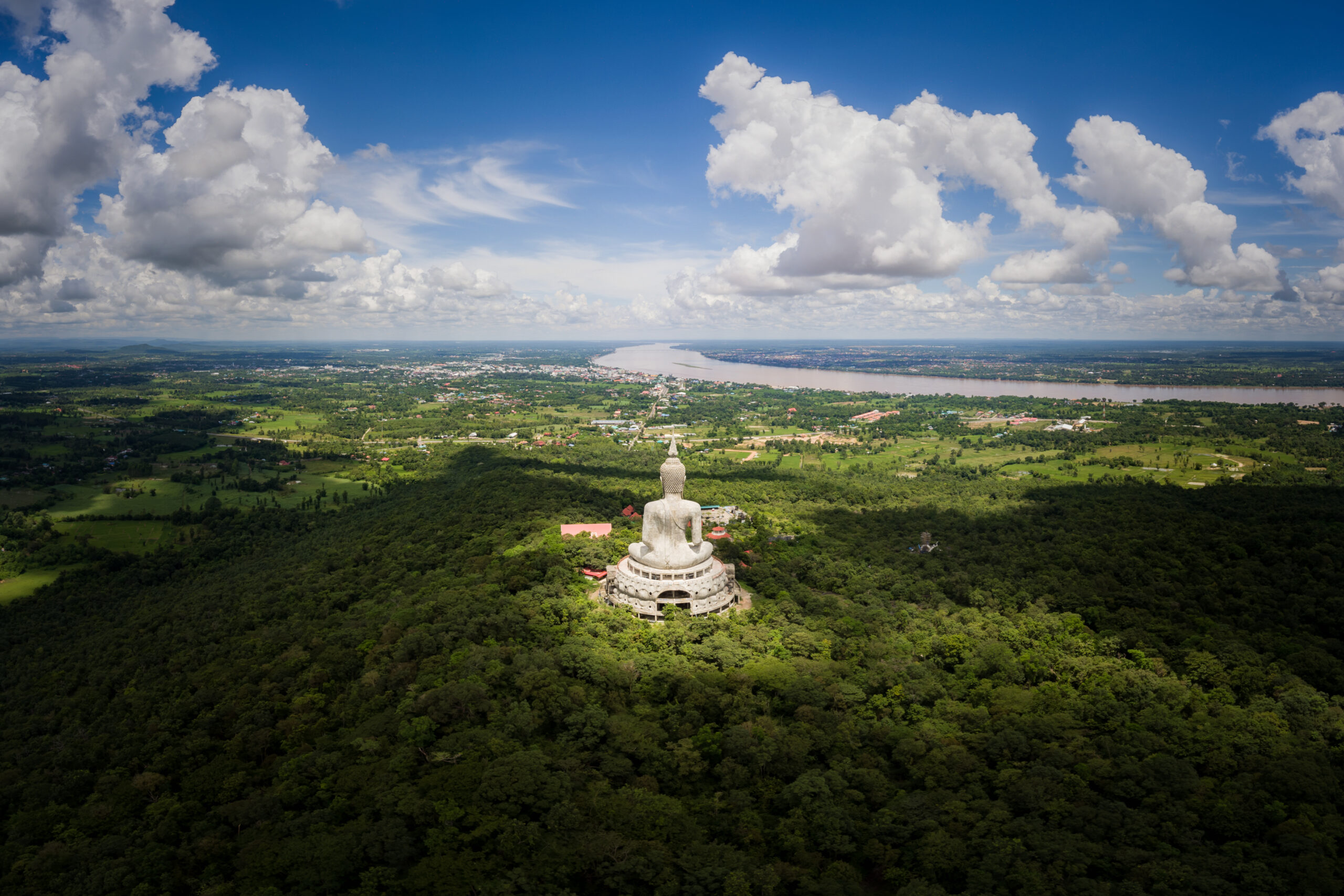 Top,View,Aerial,Photo,From,Flying,Drone.,Big,Buddha,Wat